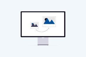 Illustration einer Grafik auf einem Monitor