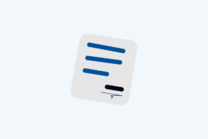 Icon von einem signierten Dokument